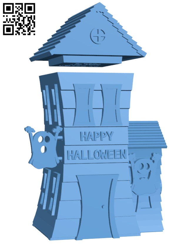 Haunted house bowl H009571 file stl free download 3D Model for CNC and 3d printer