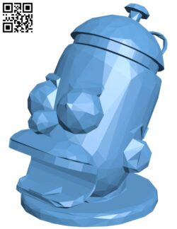 Homer candy jar H009553 file stl free download 3D Model for CNC and 3d printer