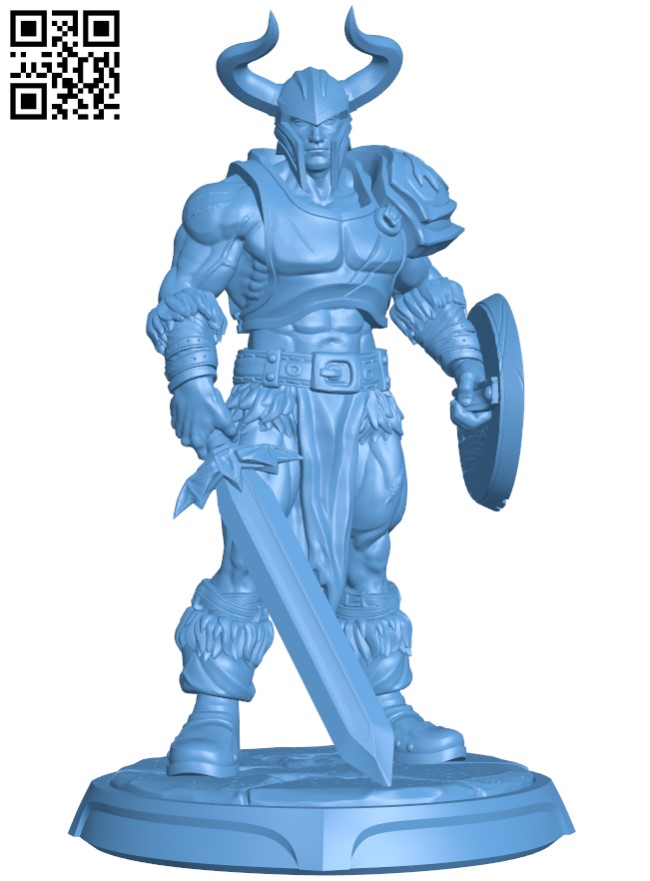 Legendary Warrior H009556 file stl free download 3D Model for CNC and 3d printer