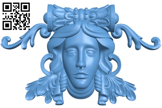 Pattern of human face T0001892 download free stl files 3d model for CNC wood carving