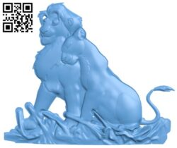 Pictures of Simba T0001856 download free stl files 3d model for CNC wood carving