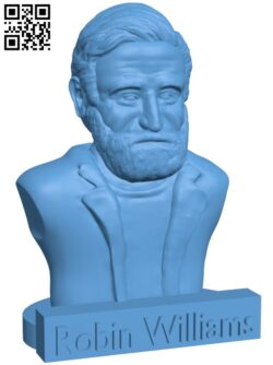 Robin Williams Bust H009445 file stl free download 3D Model for CNC and 3d printer