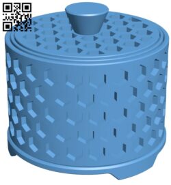 Round hexagon box H009446 file stl free download 3D Model for CNC and 3d printer