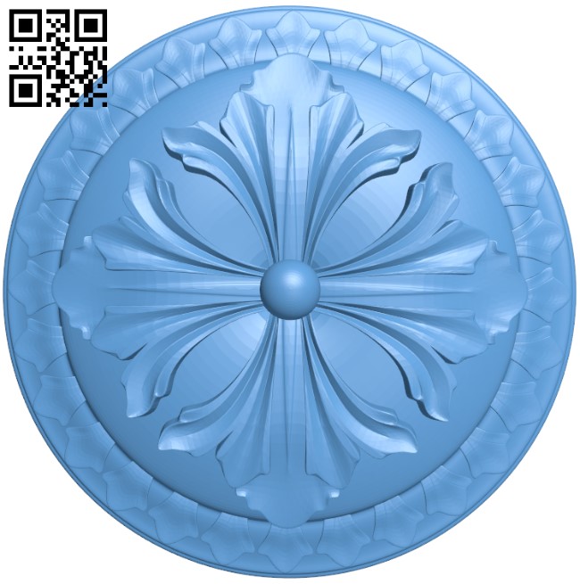 Round pattern T0001933 download free stl files 3d model for CNC wood carving