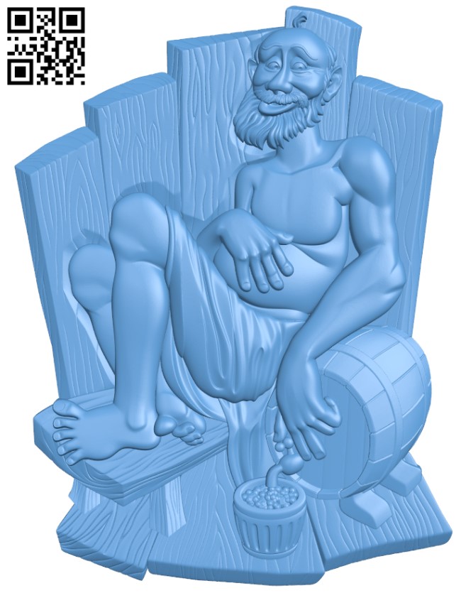 Sauna picture T0001788 download free stl files 3d model for CNC wood carving
