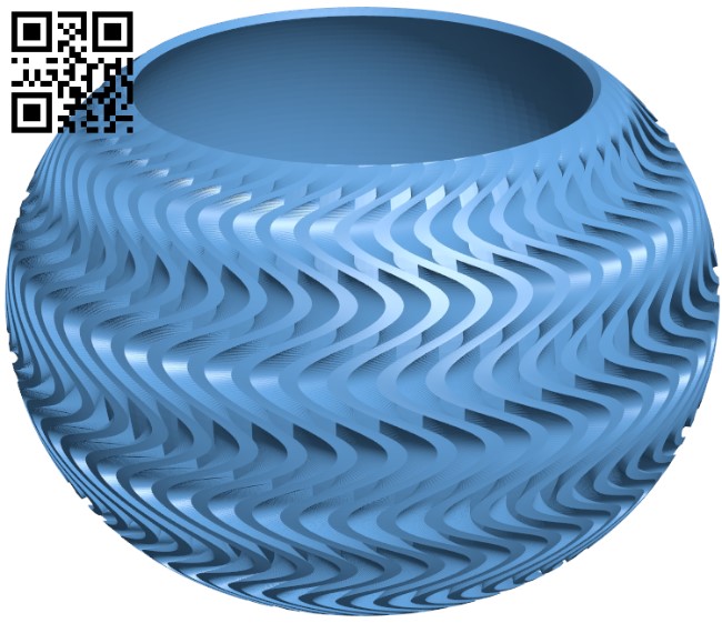 Sine Function Planter H009451 file stl free download 3D Model for CNC and 3d printer