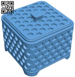 Square hex box H009456 file stl free download 3D Model for CNC and 3d printer