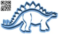 Stegosaurus shaped cookie cutter H009462 file stl free download 3D Model for CNC and 3d printer