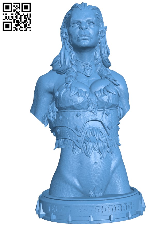 Telga Dragonbane Bust H009468 file stl free download 3D Model for CNC and 3d printer