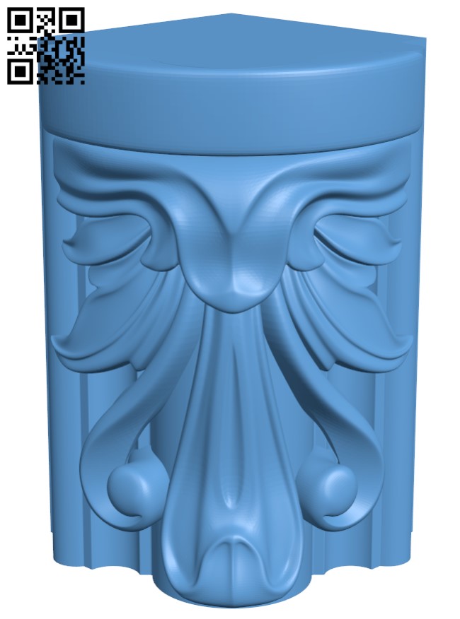 Top of the column T0001920 download free stl files 3d model for CNC wood carving