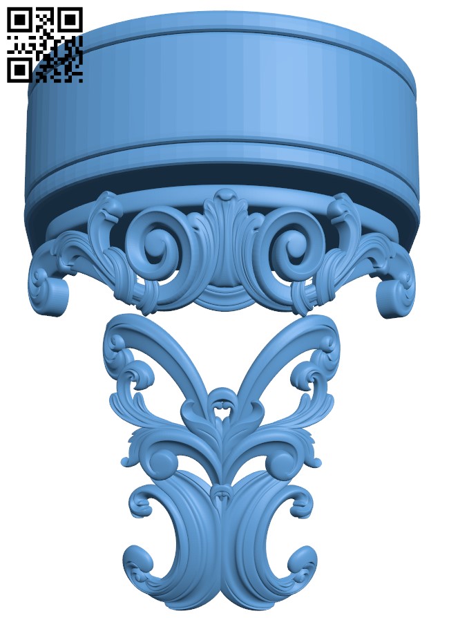 Top of the column T0001937 download free stl files 3d model for CNC wood carving