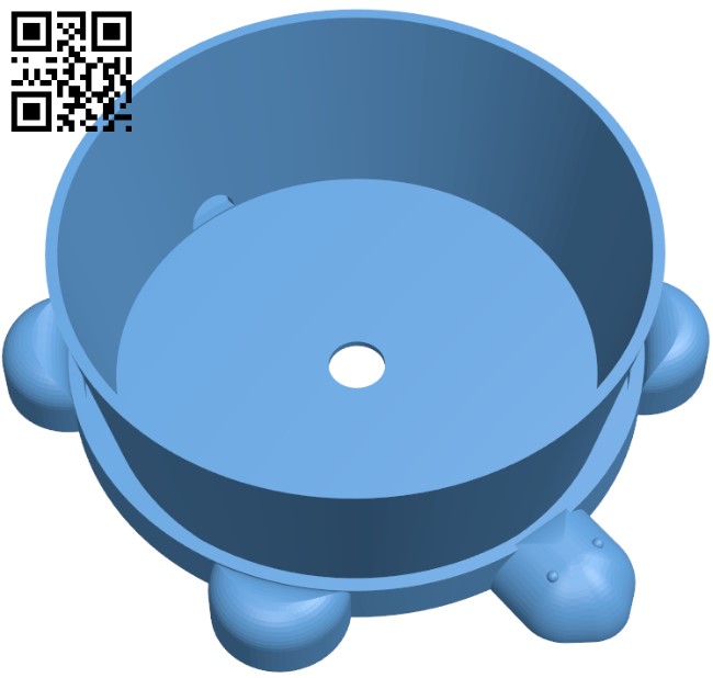 Turtle Pot H009472 file stl free download 3D Model for CNC and 3d printer