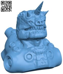 Unicorn Alien Marine Bust H009651 file stl free download 3D Model for CNC and 3d printer