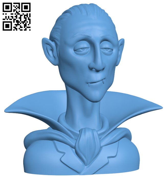 Vampire character bust H009653 file stl free download 3D Model for CNC and 3d printer