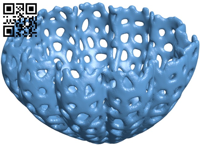 Voronoi pumpkin bowl H009623 file stl free download 3D Model for CNC and 3d printer