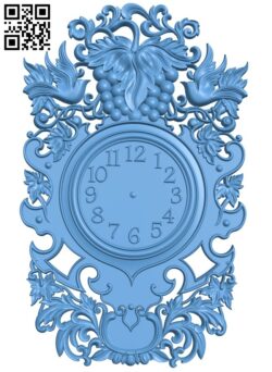Wall clock pattern T0001799 download free stl files 3d model for CNC wood carving