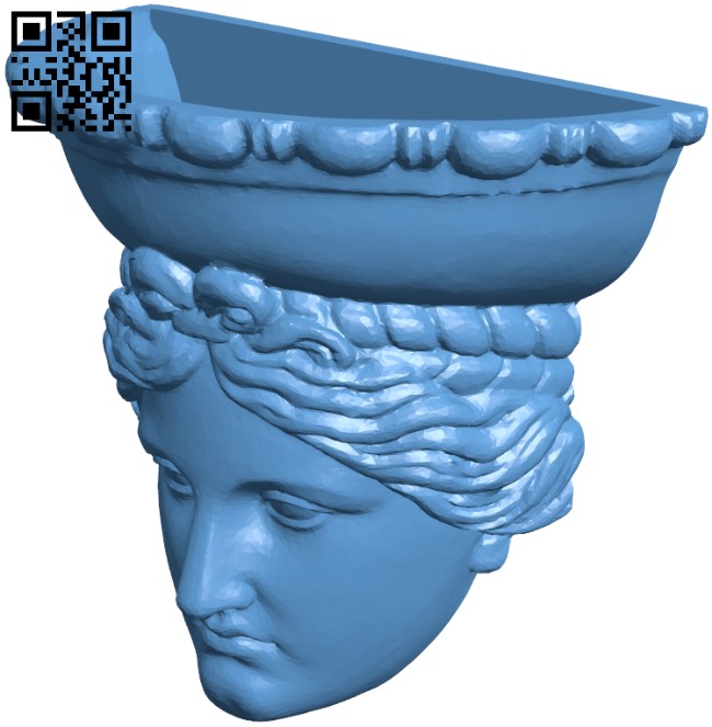 Wall flower pot H009477 file stl free download 3D Model for CNC and 3d printer