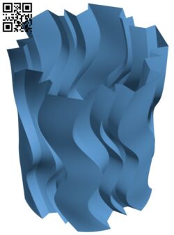 Wavey vase pen holder pot H009478 file stl free download 3D Model for CNC and 3d printer