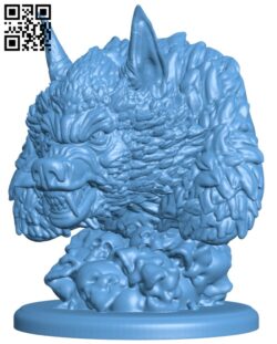 Werewolf bust H009627 file stl free download 3D Model for CNC and 3d printer