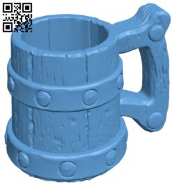 Wooden old cup H009493 file stl free download 3D Model for CNC and 3d printer