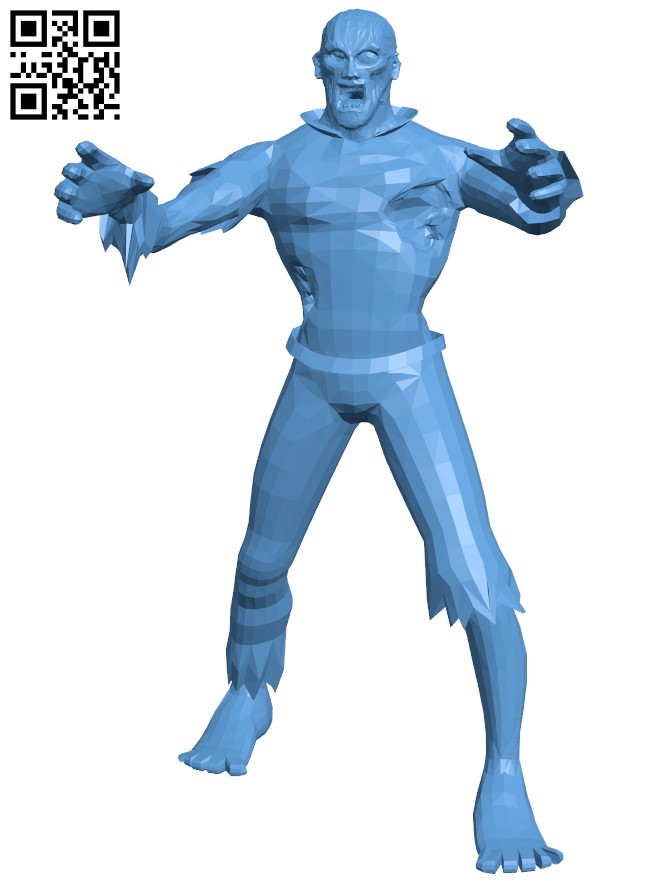 Zombie H009638 file stl free download 3D Model for CNC and 3d printer