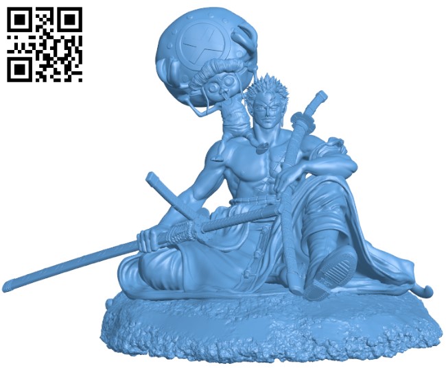 Zoro And Chopper One Piece H009639 file stl free download 3D Model for CNC and 3d printer
