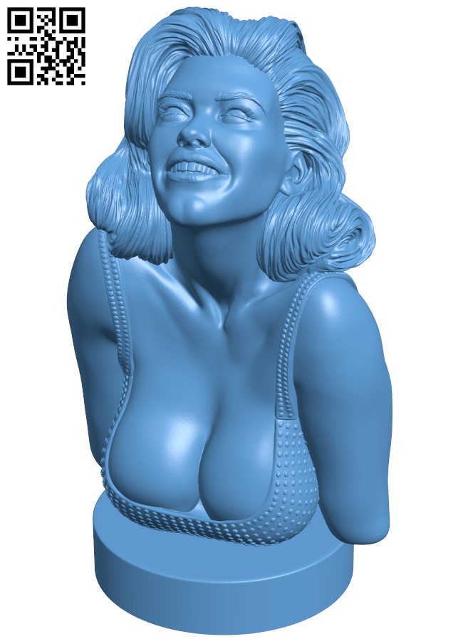 Bust of a woman H010012 file stl free download 3D Model for CNC and 3d printer