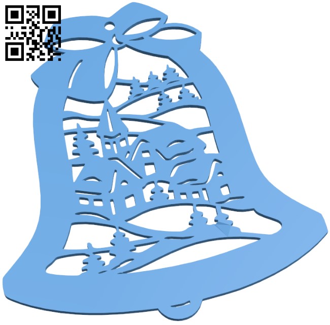 Christmas bell H009924 download free stl files 3d model for CNC wood carving