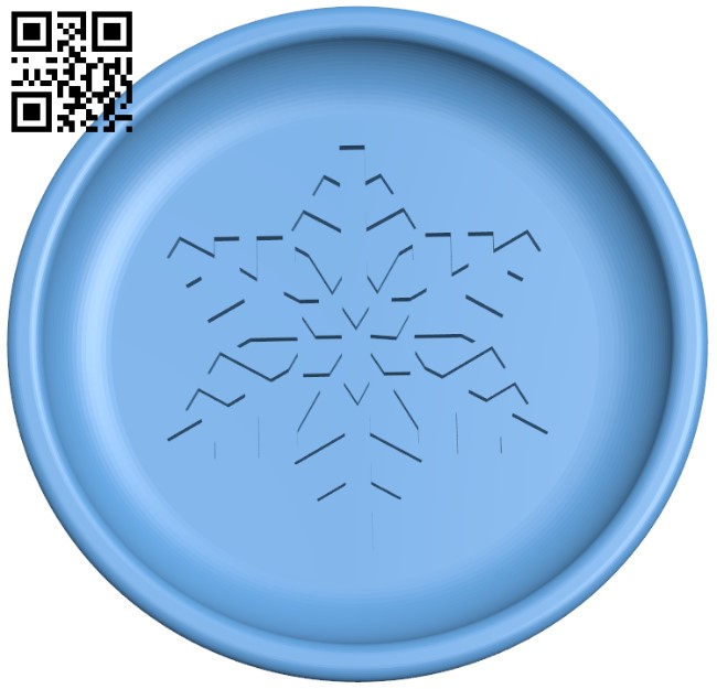 Coaster - Snowflake H009976 file stl free download 3D Model for CNC and 3d printer