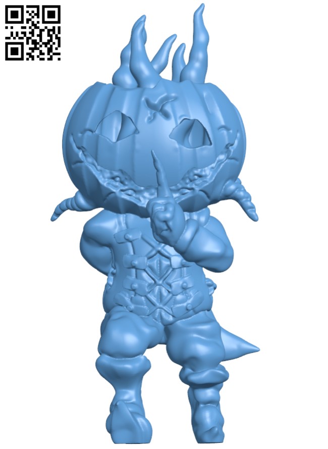 Corgan - Demon Pumpkin H009811 file stl free download 3D Model for CNC and 3d printer