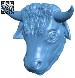 Cow head H009922 download free stl files 3d model for CNC wood carving