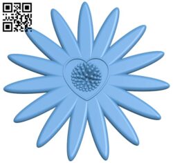 Daisy Love Flower H009977 file stl free download 3D Model for CNC and 3d printer