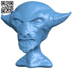 Demon head H009818 file stl free download 3D Model for CNC and 3d printer