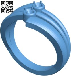 Diamond Ring H009819 file stl free download 3D Model for CNC and 3d printer