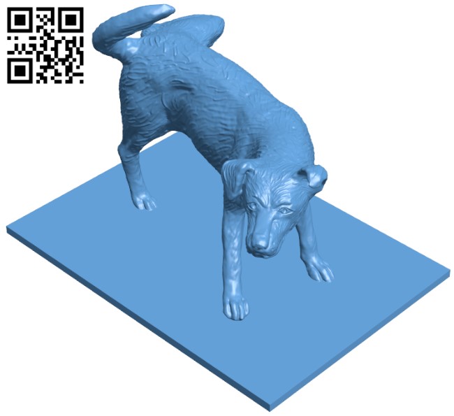 Dog H009928 download free stl files 3d model for CNC wood carving