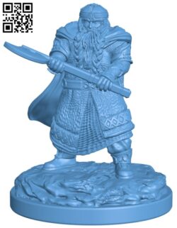 Dwarf Male Fighter H010015 file stl free download 3D Model for CNC and 3d printer