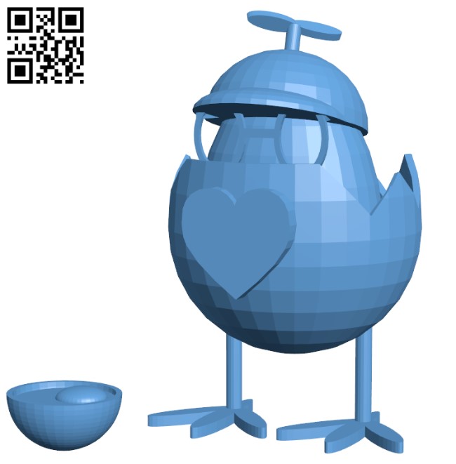 Egg dude H009863 file stl free download 3D Model for CNC and 3d printer