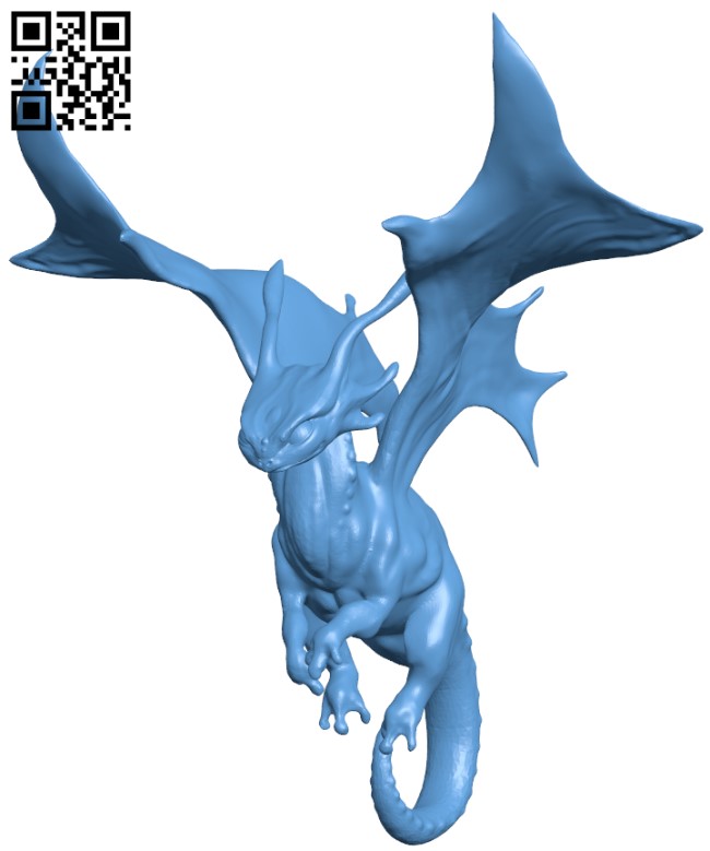 Fairy dragon H009867 file stl free download 3D Model for CNC and 3d printer
