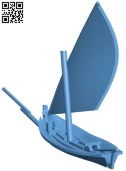 Felucca Small Boat H009872 file stl free download 3D Model for CNC and 3d printer