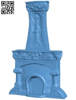 Fireplace H009943 file stl free download 3D Model for CNC and 3d printer