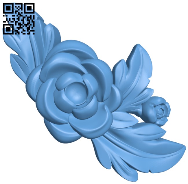 Flower pattern T0002047 download free stl files 3d model for CNC wood carving