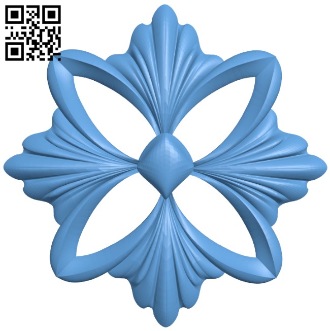 Flower pattern T0002214 download free stl files 3d model for CNC wood carving