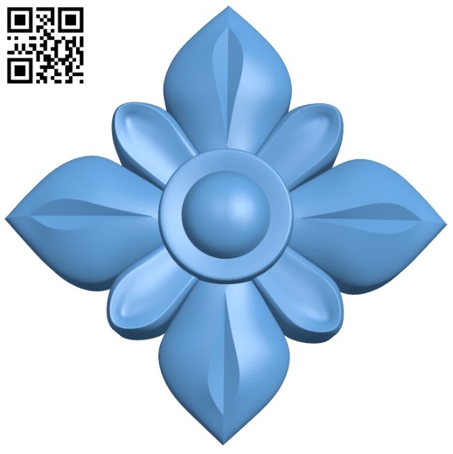 Flower pattern T0002256 download free stl files 3d model for CNC wood carving