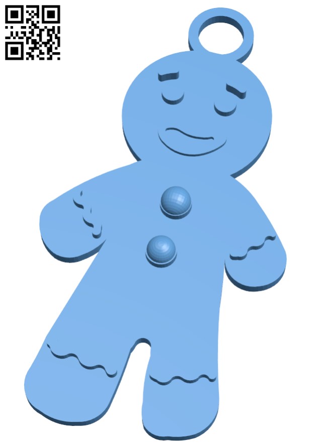 Gingerbread Man Ornament H009945 file stl free download 3D Model for CNC and 3d printer