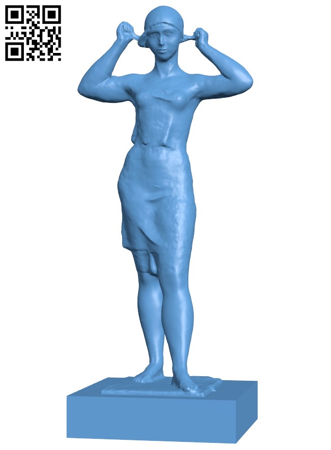 Girl tying her scarf H009989 file stl free download 3D Model for CNC and 3d printer