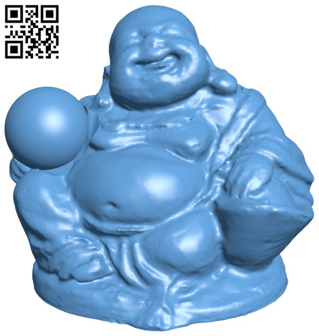 Glad Buddha H009987 file stl free download 3D Model for CNC and 3d printer