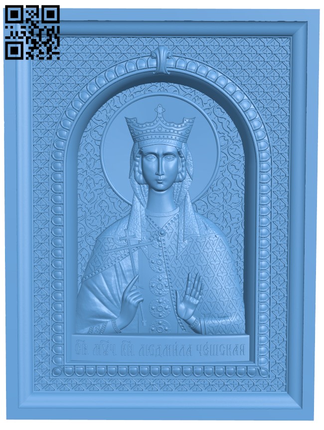 Icon Of St. Ludmila T0002312 download free stl files 3d model for CNC wood carving