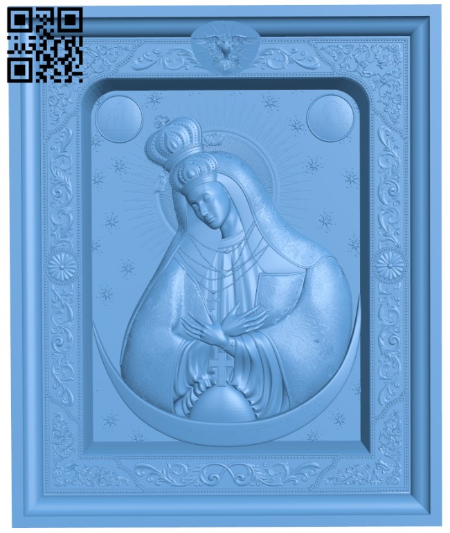 Icon Of The Mother Of God T0002315 download free stl files 3d model for CNC wood carving