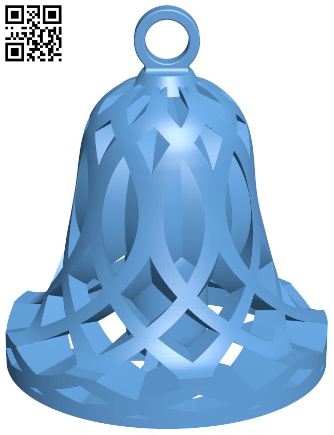 Lattice bell ornament H009997 file stl free download 3D Model for CNC and 3d printer