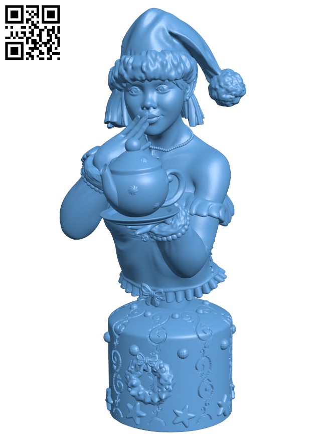 Luna's Bust - Xmas Tea Party H009949 file stl free download 3D Model for CNC and 3d printer